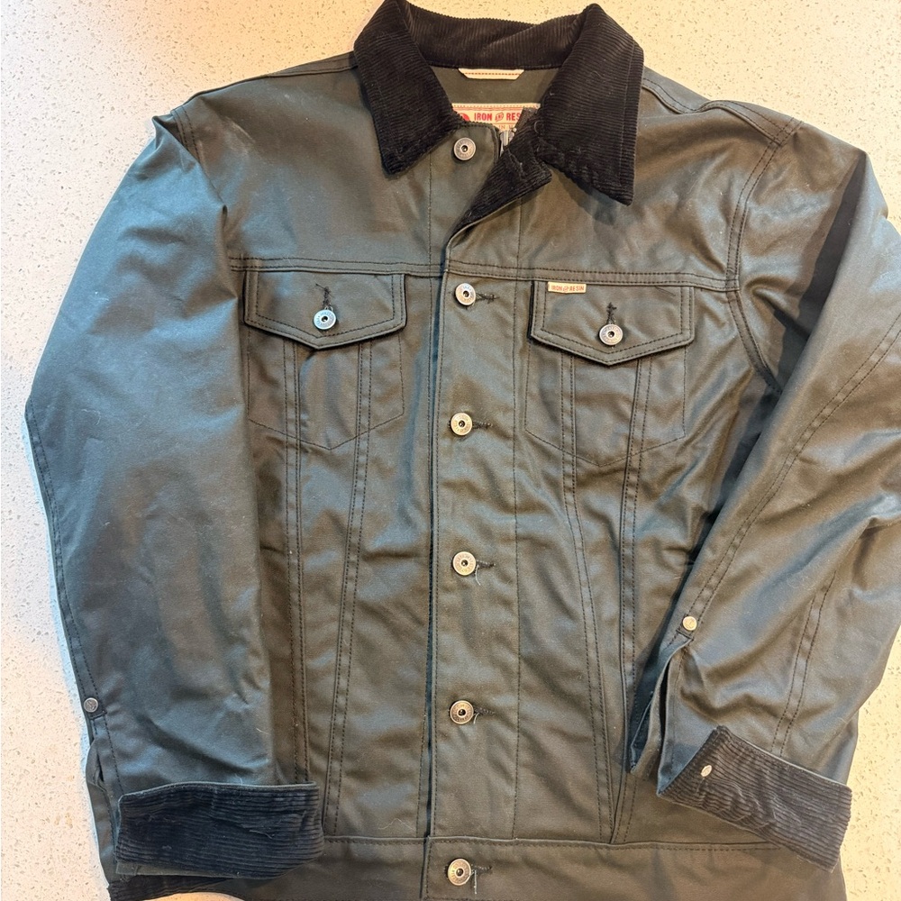 Iron & Resin Racing Green RamblerWaxed Canvas Jacket Size Medium
